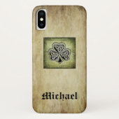 Grundge trendy Irish Kleeblatt Glück personalisier Case-Mate iPhone Hülle (Rückseite)