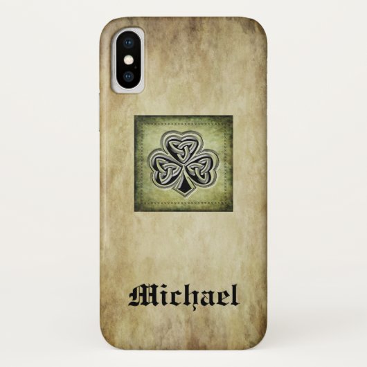 Grundge trendy Irish Kleeblatt Glück personalisier Case-Mate iPhone Hülle (Rückseite)