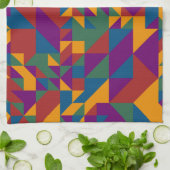 Grundgeometrie von Dreiecken und Quadraten Geschirrtuch (Gefaltet)