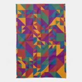 Grundgeometrie von Dreiecken und Quadraten Geschirrtuch (Vertikal)