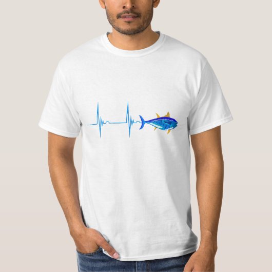 Grundgezinnter Fisch T-Shirt (Vorderseite)