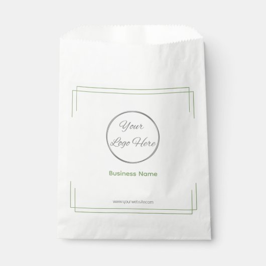 Grundgrün mit Logo-Werbepapier Geschenktütchen (Vorderseite)