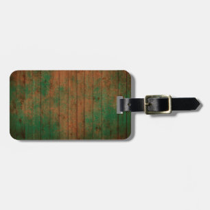 grundgy getragener hölzerner Hintergrund Gepäckanhänger