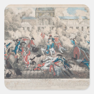 Grundlage der Republik, am 10. August 1792 Quadratischer Aufkleber