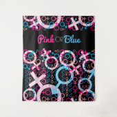 GRUNDLAGE DER REVEAL Pink oder Blue Baby Foto Op Wandteppich (Vorderseite)