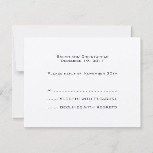 Grundlagen: Anthrazit :: Antwortkarte RSVP Karte (Vorderseite)