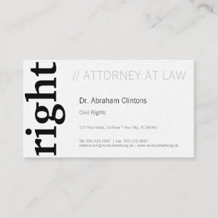 Grundlagen der Anwaltschaft Visitenkarte