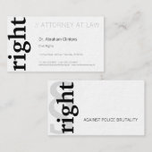 Grundlagen der Anwaltschaft Visitenkarte (Vorne/Hinten)