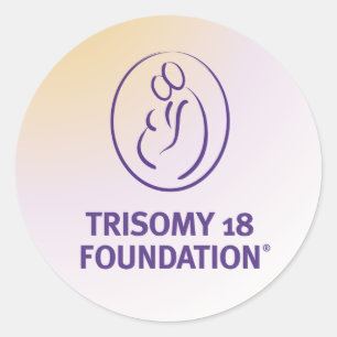 Grundlagen-Logo des Trisomy-18 - runder Aufkleber