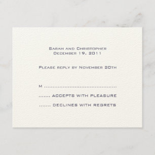 Grundlagen:: Nachtblau :: Antwortkarte RSVP Karte