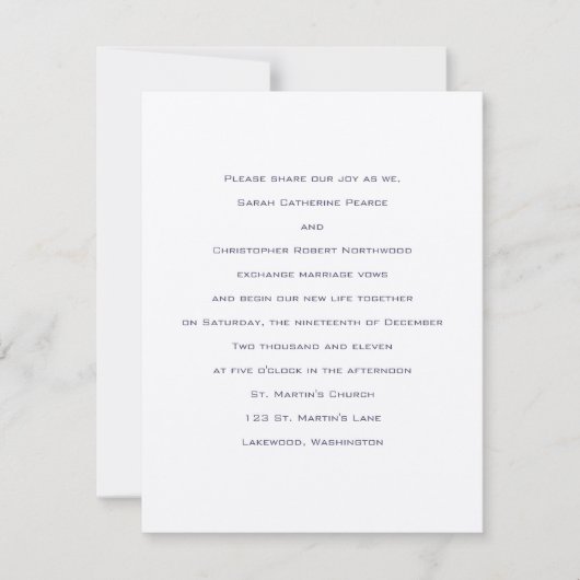 Grundlagen: Nachtblau: Einladung (Vorderseite)