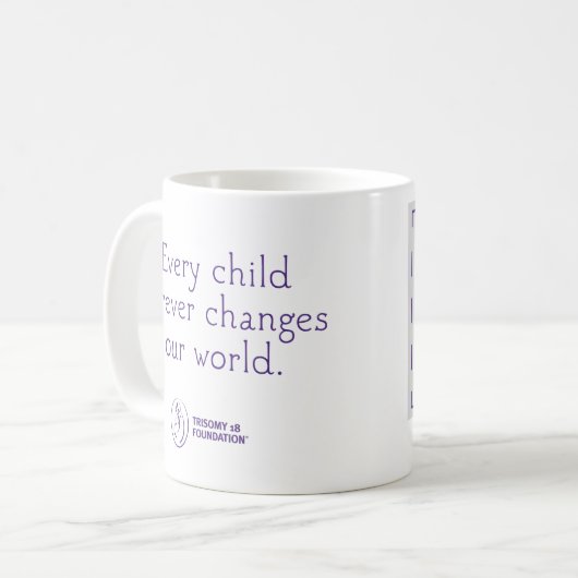 Grundlagen-personalisierte Tasse des Trisomy-18 (Vorderseite Links)