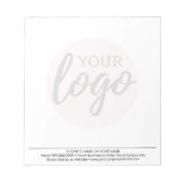 Grundlegend mit dem Logo-Watermark für Unternehmen Notizblock (Vorderseite)