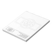 Grundlegend mit dem Logo-Watermark für Unternehmen Notizblock (Rotiert)