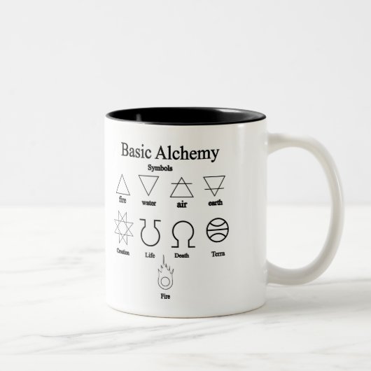 Grundlegende Alchimie-Tasse Zweifarbige Tasse (Rechts)