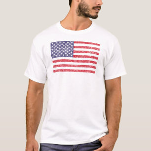 Grundlegende amerikanische Flagge T-Shirt