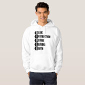 Grundlegende Anleitung vor dem Verlass der Erdfähi Hoodie (Vorne ganz)