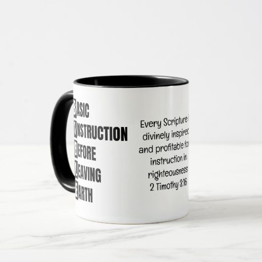 Grundlegende Anleitung vor dem Verlass der Erdfähi Tasse (Vorderseite Links)