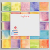 Grundlegende Aquarellbilder zurück zu Schullehrern Post-it Klebezettel