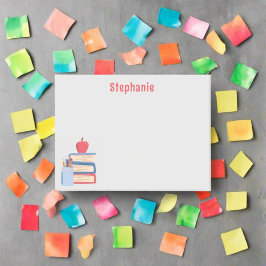 Grundlegende Aquarellbilder zurück zu Schullehrern Post-it Klebezettel