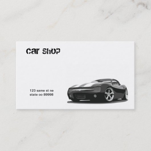 Grundlegende Auto-Karte Visitenkarte (Vorderseite)