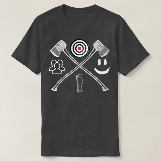 Grundlegende Ax-Throwing-Komponenten T-Shirt (Design vorne)