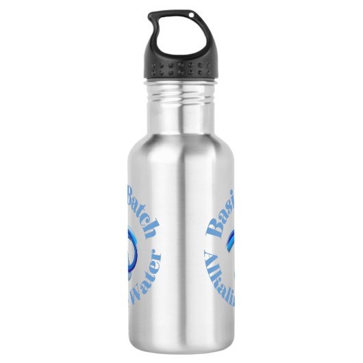 Grundlegende Batch-Alkali-Wasser-Grafik-Logo Edelstahlflasche (Rückseite)