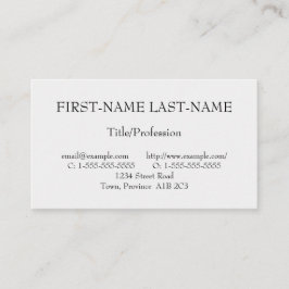 Grundlegende berufliche Visitenkarte