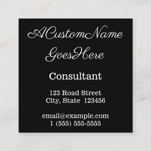 Grundlegende berufliche Visitenkarte (Vorderseite)