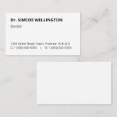 Grundlegende, bescheidene und Berufliche Visitenka Visitenkarte (Vorne/Hinten)