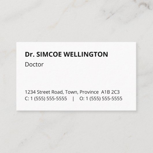 Grundlegende, bescheidene und Berufliche Visitenka Visitenkarte (Vorderseite)