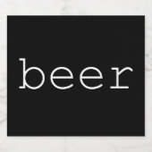 Grundlegende Biersorte - Schwarz Bierflaschenetikett (Einzelnes Label)