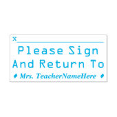 Grundlegende "Bitte unterschreiben und zurückschic Permastempel (Design)