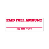 Grundlegende Briefmarke "BEZAHLTER VOLLBETRAG" Permastempel (Design)