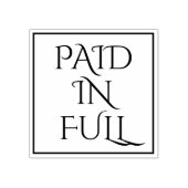 Grundlegende Briefmarke "IN VOLLSTÄNDIG BEZAHLT" Gummistempel (Prägung)