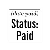 Grundlegende Briefmarke "Status: Bezahlung" Gummistempel (Prägung)