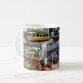 Grundlegende coffe Tasse mit Bildern der Trams von (Vorderseite Links)