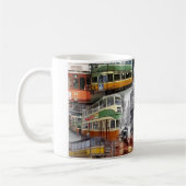 Grundlegende coffe Tasse mit Bildern der Trams von (Links)