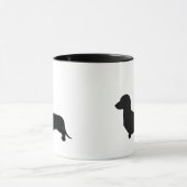 Grundlegende Dackel-Silhouette Tasse (Zentrum)