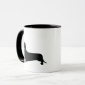 Grundlegende Dackel-Silhouette Tasse (Vorderseite Links)