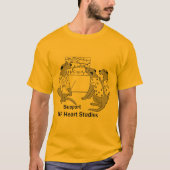 Grundlegende das Herz-Studie der Männer T-Shirt (Vorderseite)