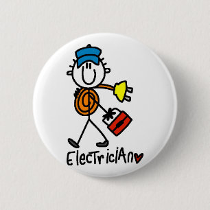 Grundlegende Elektriker-T-Shirts und Geschenke Button