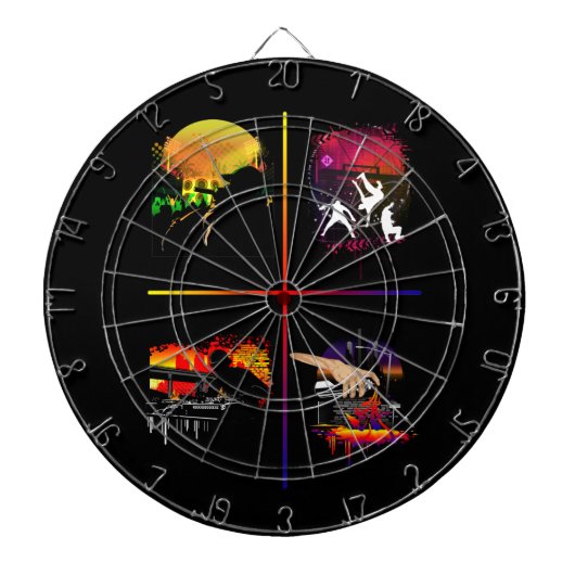 Grundlegende Elemente Dartscheibe (vorne)