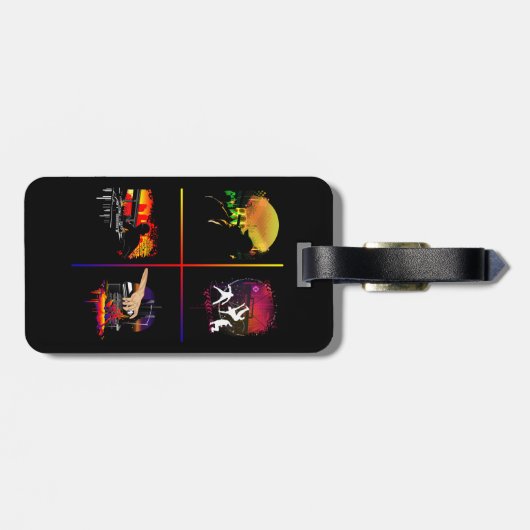 Grundlegende Elemente Gepäckanhänger (Rückseite horizontal)