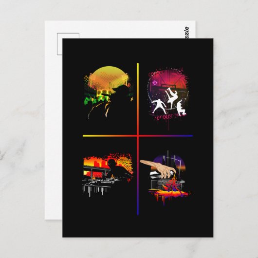 Grundlegende Elemente Postkarte (Vorne/Hinten)