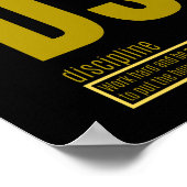 Grundlegende Erfolgsfaktoren | Disziplin Poster (Ecke)