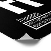 Grundlegende Erfolgsfaktoren - Freiheit Poster (Ecke)