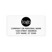 Grundlegende Firmenadressen-Labels mit Logo Adressaufkleber (Vorne)
