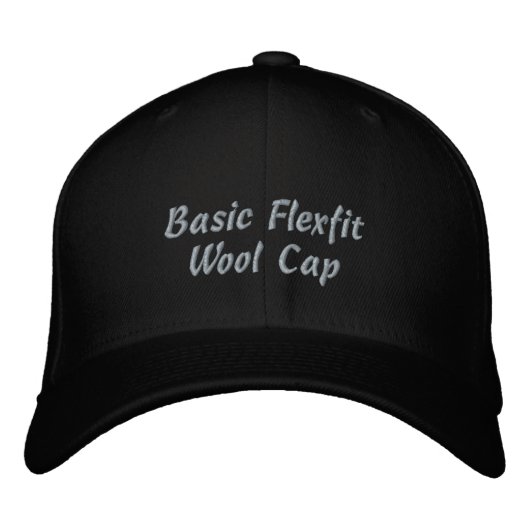 Grundlegende Flexfit-Woll-Cap-Farbe für den benutz Bestickte Baseballkappe (Vorderseite)