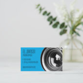 Grundlegende Fotografie-Visitenkarte (Zuckerwatte) Visitenkarte (Stehend Vorderseite)